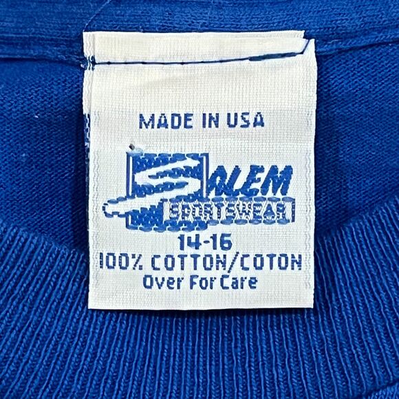 Vintage 90's Salem Hideo Nomo Los Angeles Dodgers MLB Tee Shirt Sz 14-16 Medium - Picture 5 of 8